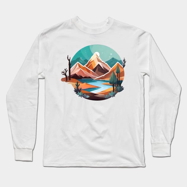 Landscape Abstractions: Innovating Nature's Forms (229) Long Sleeve T-Shirt by WASjourney